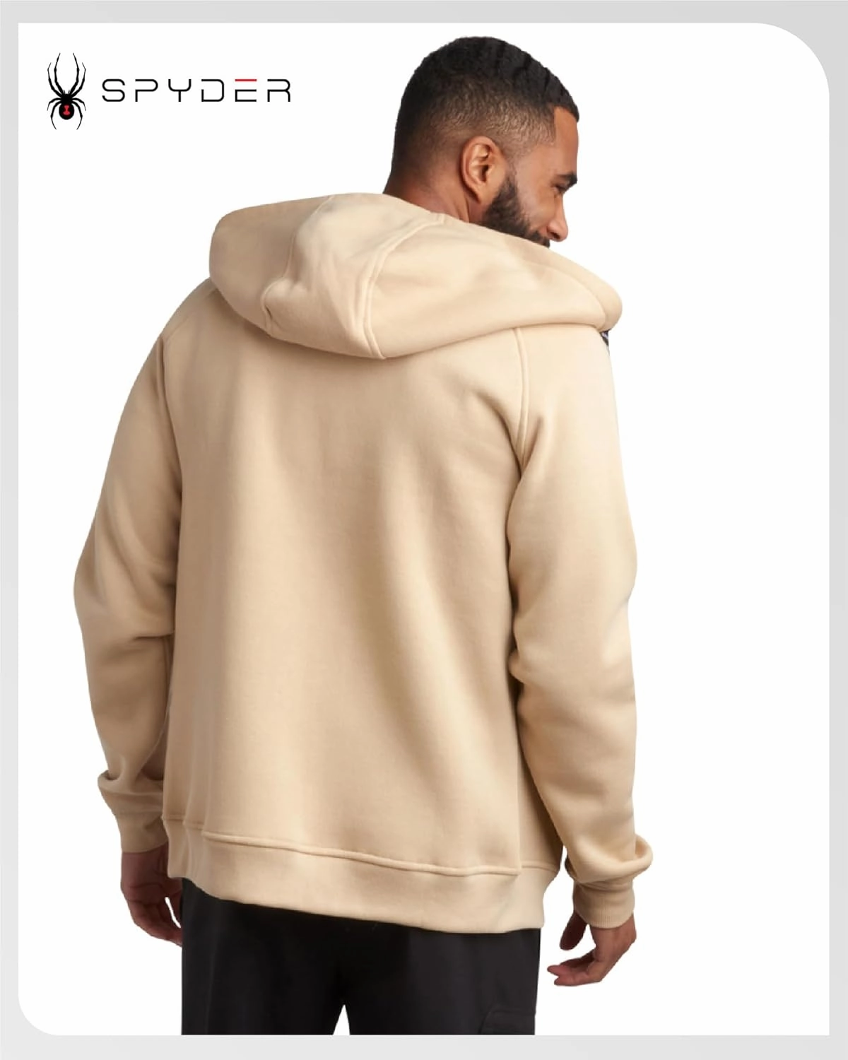 Spyder Mens Zip Up Hoodie - UPF30  Super Soft Fleece Sweatshirt, Warm Athletic Hoodies for Men with Secure Zip Pockets (S-XL)