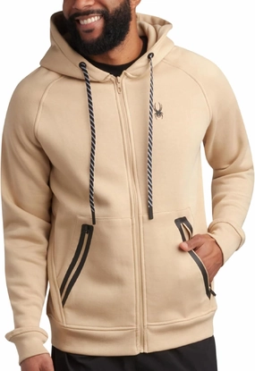 Spyder Mens Zip Up Hoodie - UPF30  Super Soft Fleece Sweatshirt, Warm Athletic Hoodies for Men with Secure Zip Pockets (S-XL)