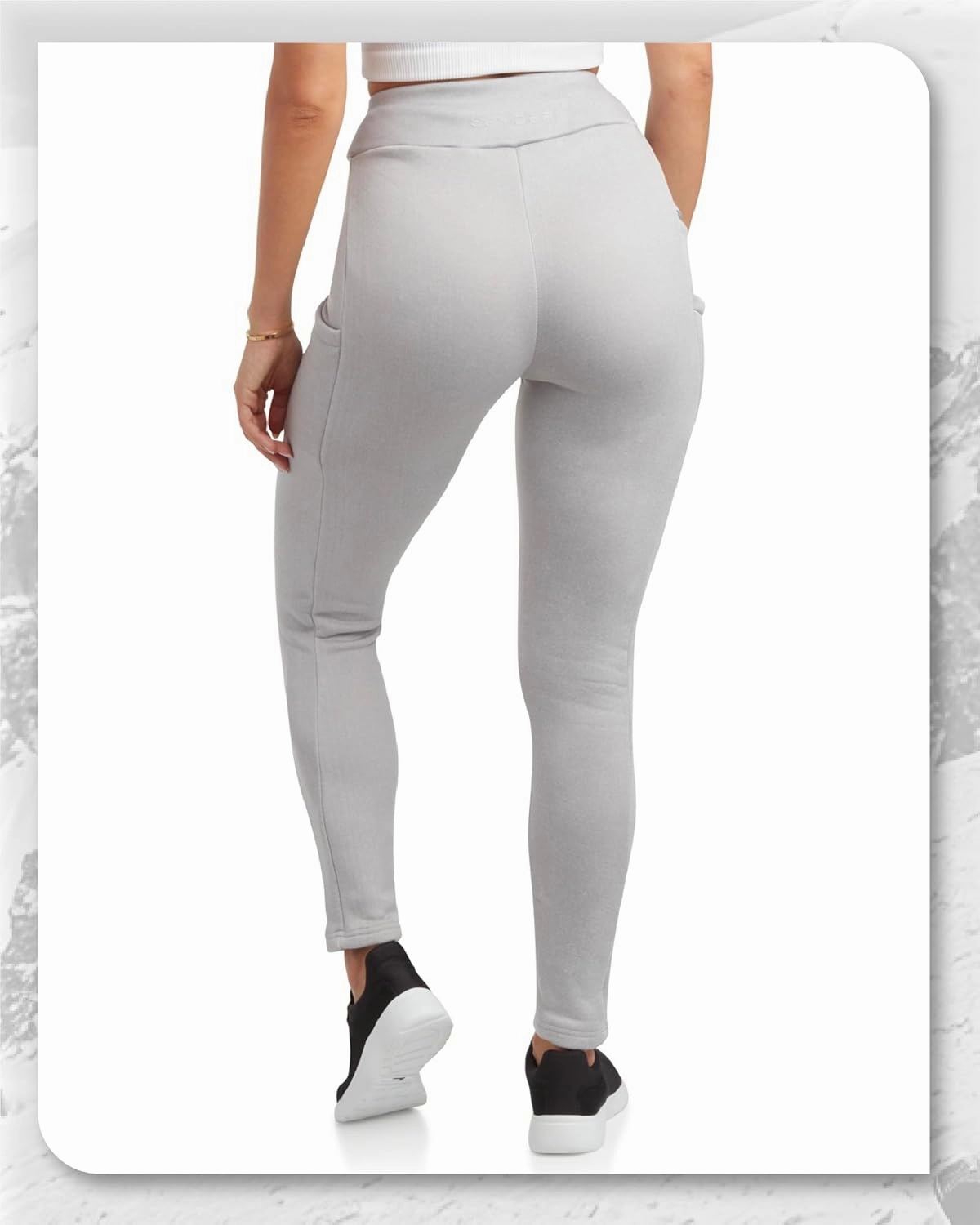 Spyder Women’s Active Leggings - Soft Fleece Bonded Tights with Zip Stash Pocket High-Waisted Leggings for Women (Sizes:S-XL)
