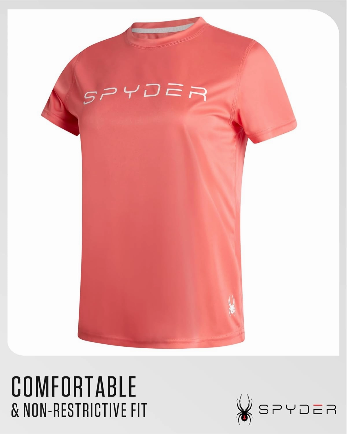 Spyder Women's Short Sleeve Active T-Shirt - UPF 50  Lightweight Performance Jersey Tee with Scoop Neckline (Sizes: S-XL)