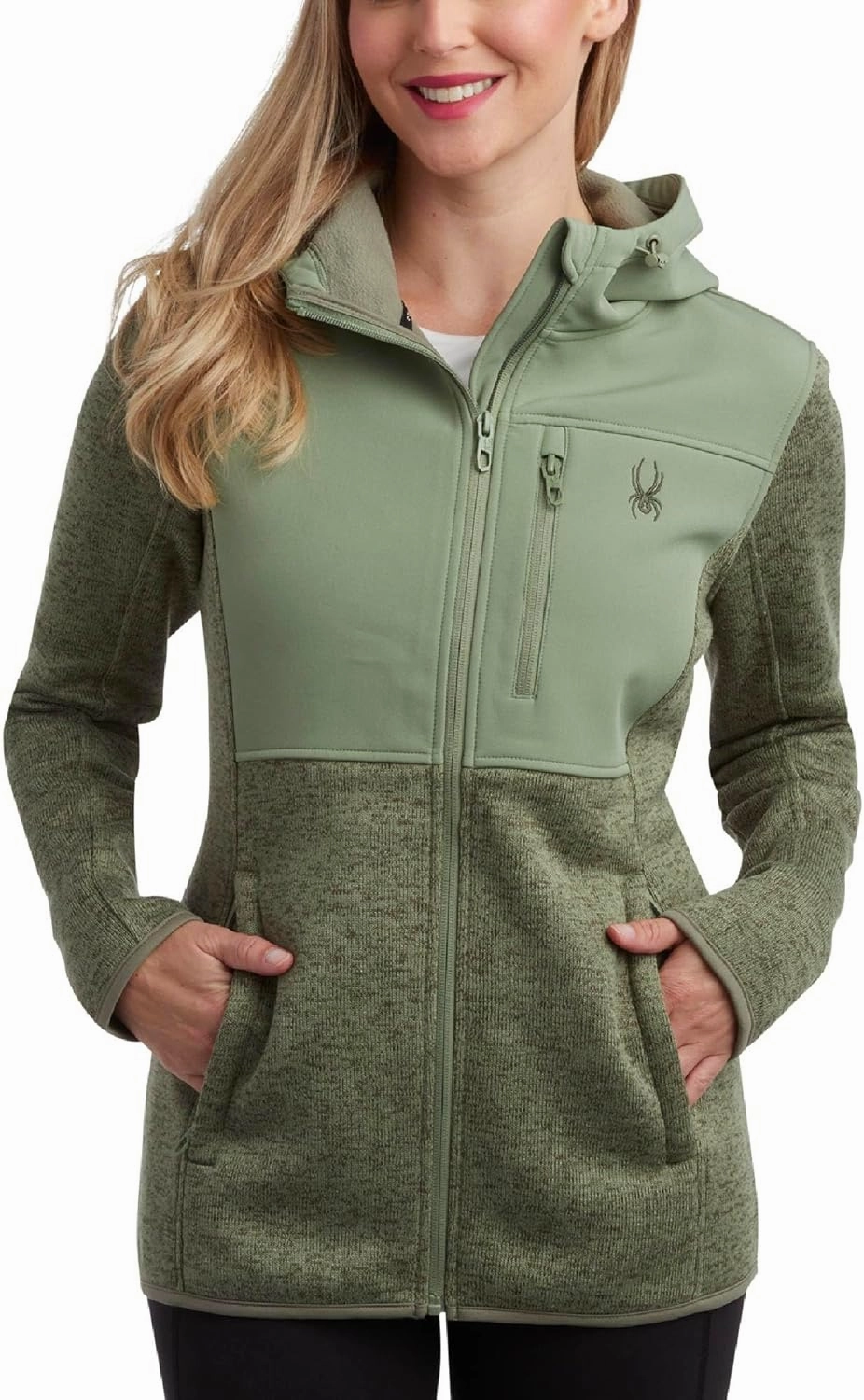 Spyder Women's Softshell Jacket - Bonded Micro-Fleece Lightweight Jacket Women - Full Zip Up Hooded Jackets for Women (S-XL)