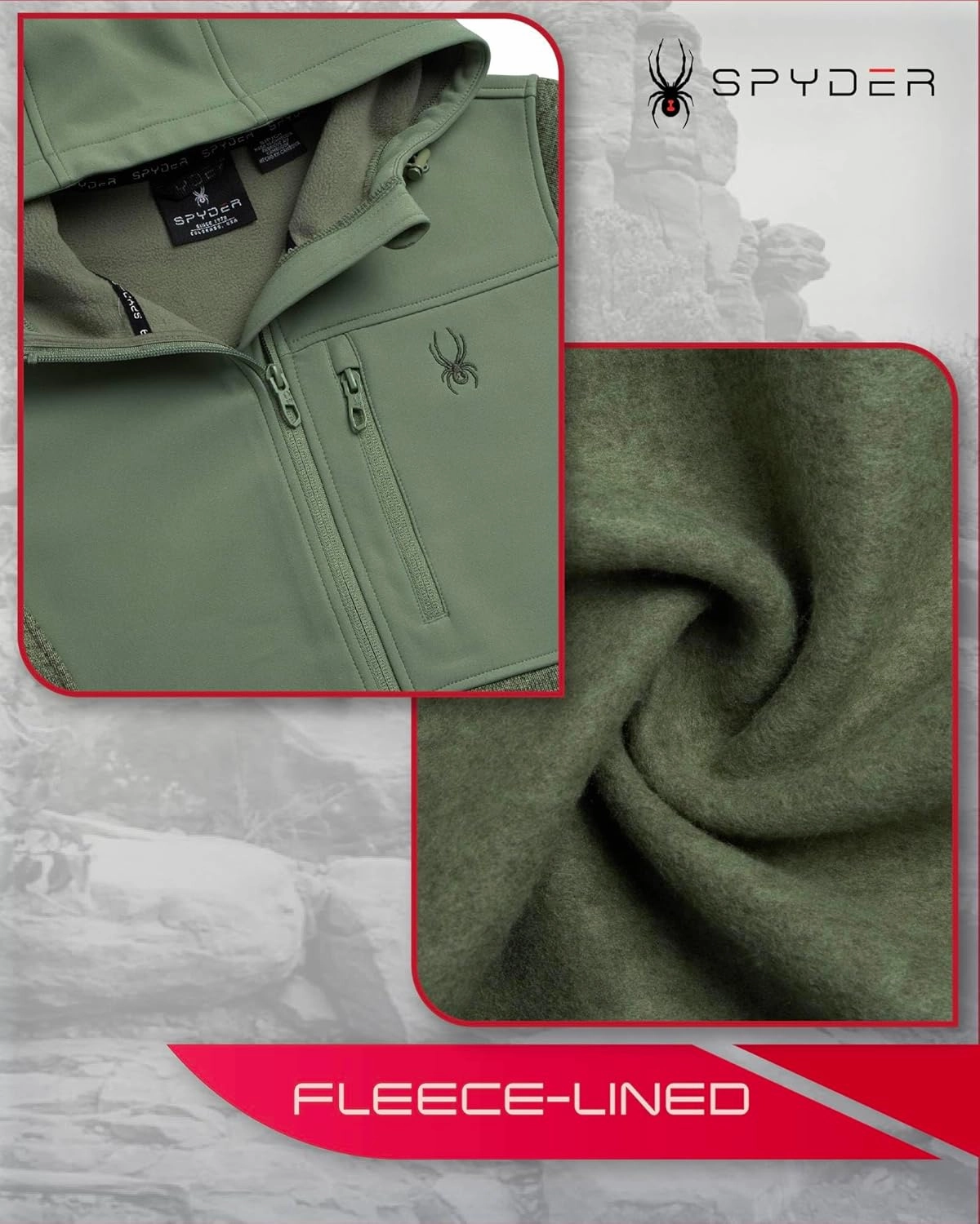 Spyder Women's Softshell Jacket - Bonded Micro-Fleece Lightweight Jacket Women - Full Zip Up Hooded Jackets for Women (S-XL)