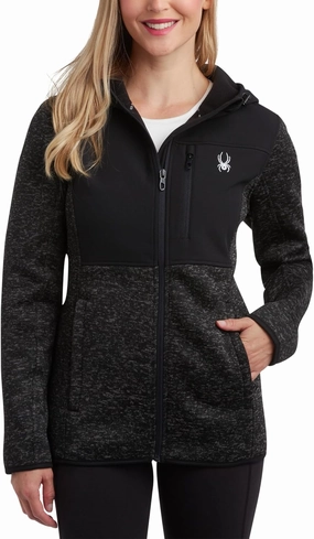 Spyder Women's Softshell Jacket - Bonded Micro-Fleece Lightweight Jacket Women - Full Zip Up Hooded Jackets for Women (S-XL)