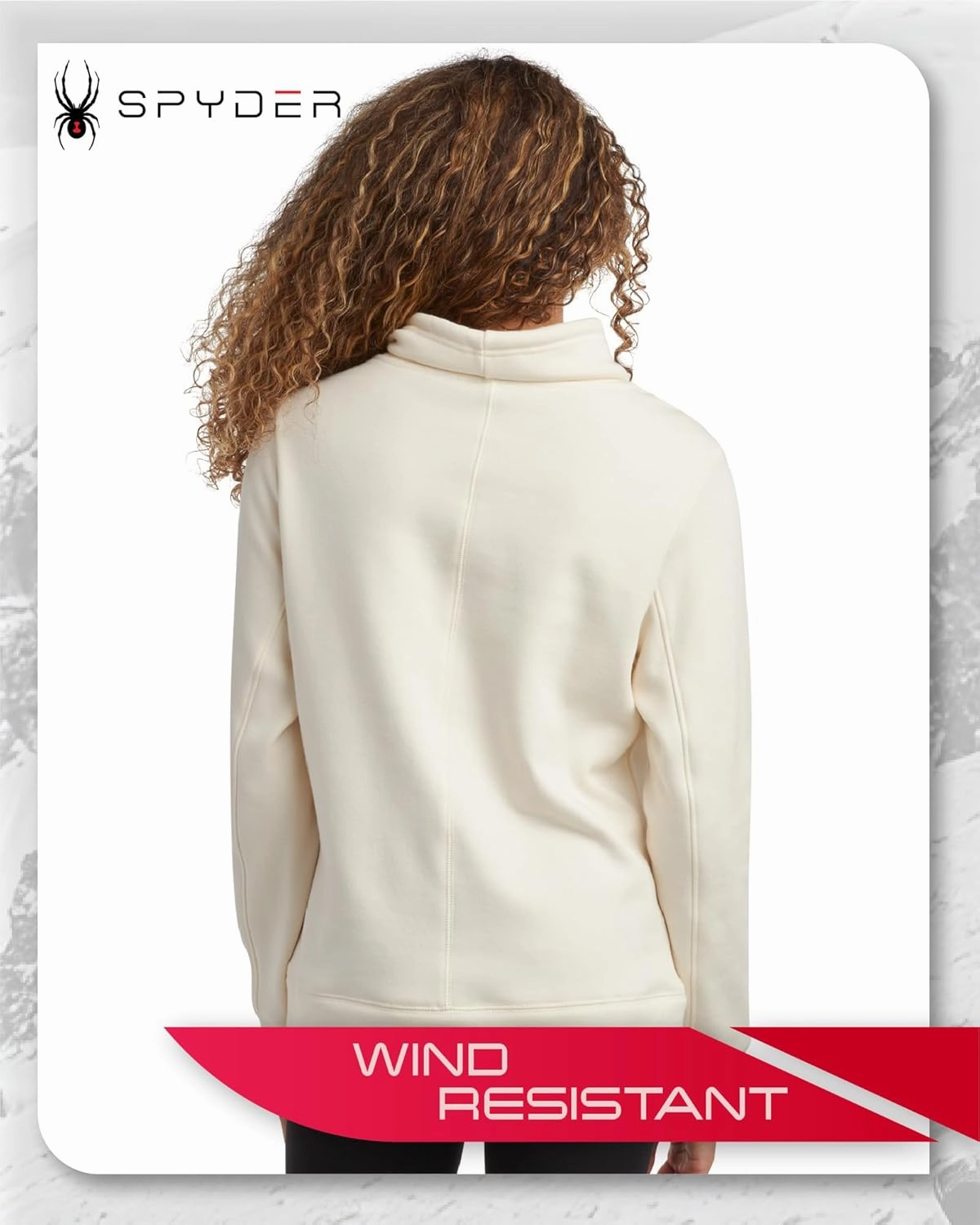 Spyder Women’s Sweatshirt - Warm Fur Lining Soft Mink Fleece Backing Cowl Neck Pullover Sweatshirts for Women (Sizes: S-XL)