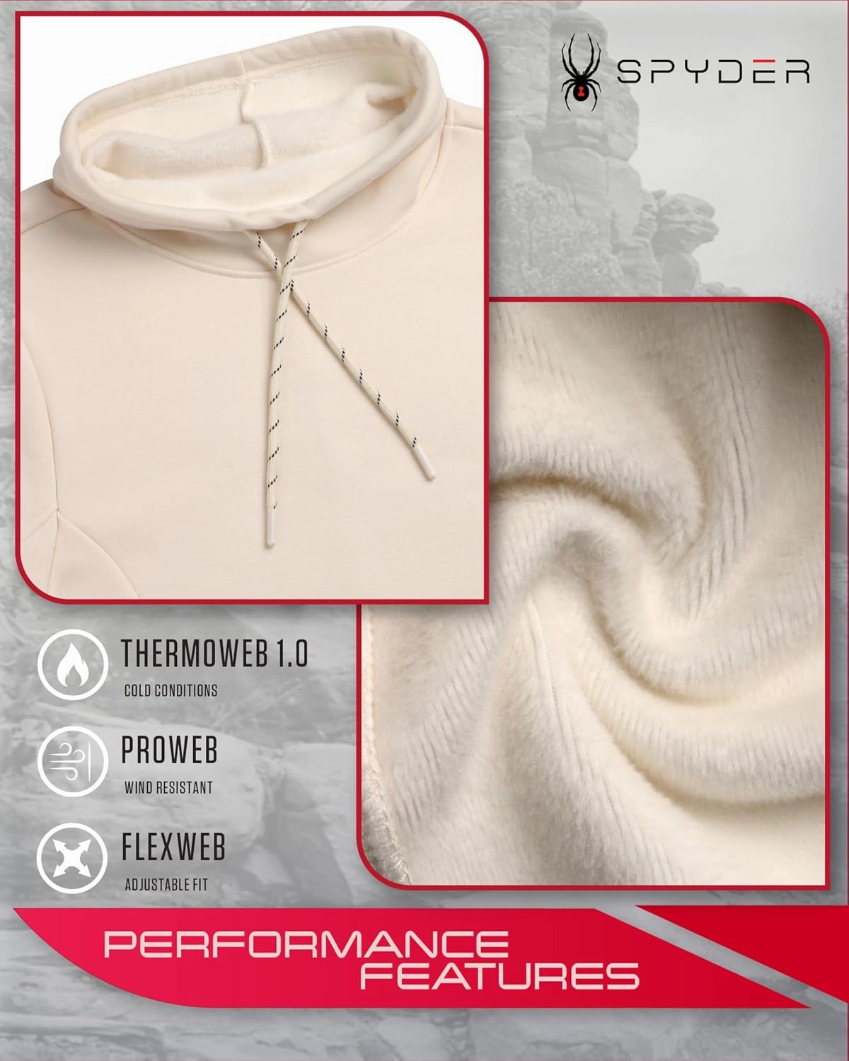 Spyder Women’s Sweatshirt - Warm Fur Lining Soft Mink Fleece Backing Cowl Neck Pullover Sweatshirts for Women (Sizes: S-XL)