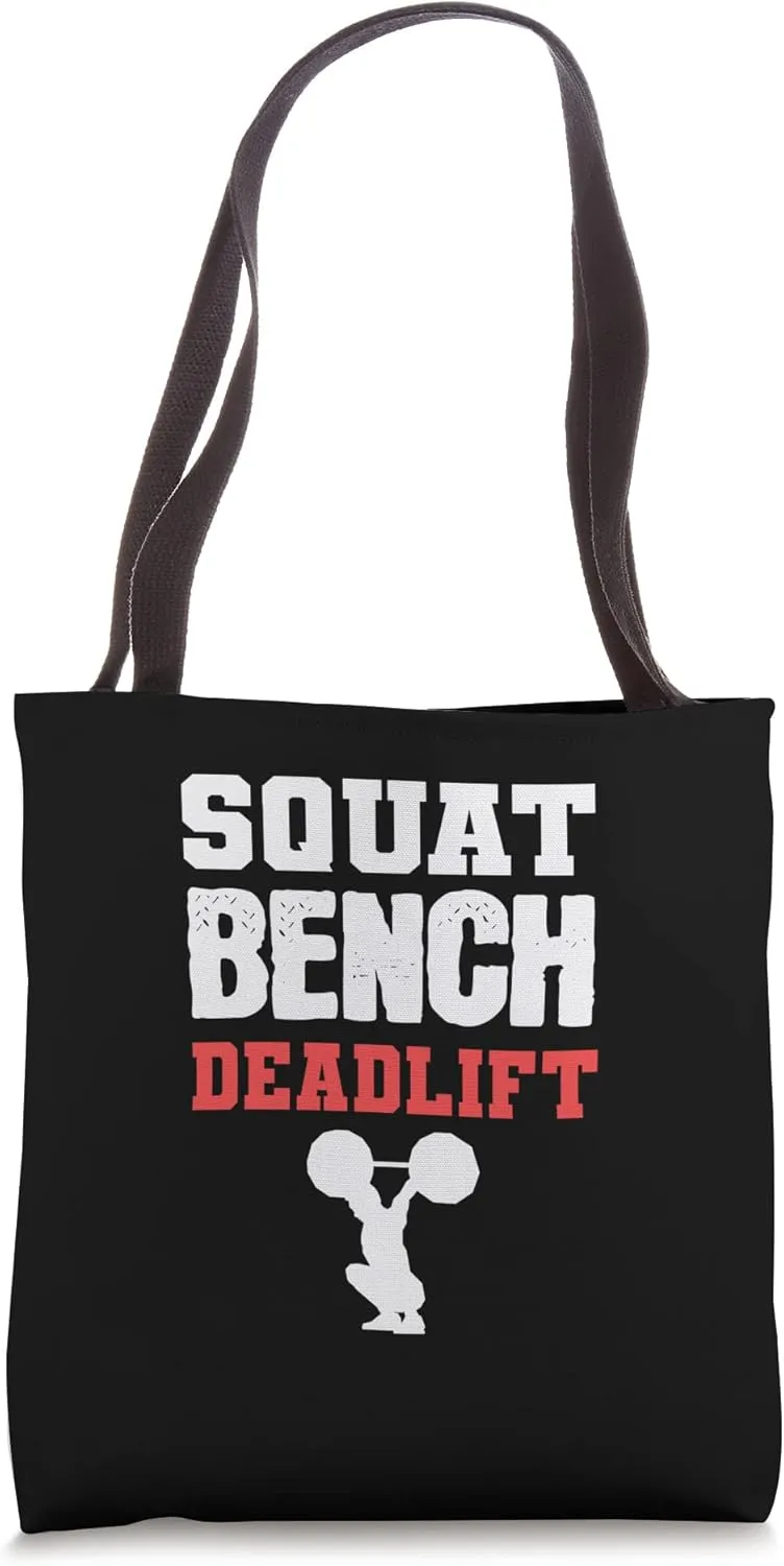 Squat Bench Deadlift Fitness Coach Tote Bag