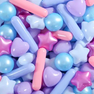 STARBOLO Ball Pit Balls - Pack of 150pcs Crush Proof Plastic Children's Toy Balls Mermaid Ocean Balls for Birthday Party Christmas Water Toy Indoor Outdoor(4 Shapes)