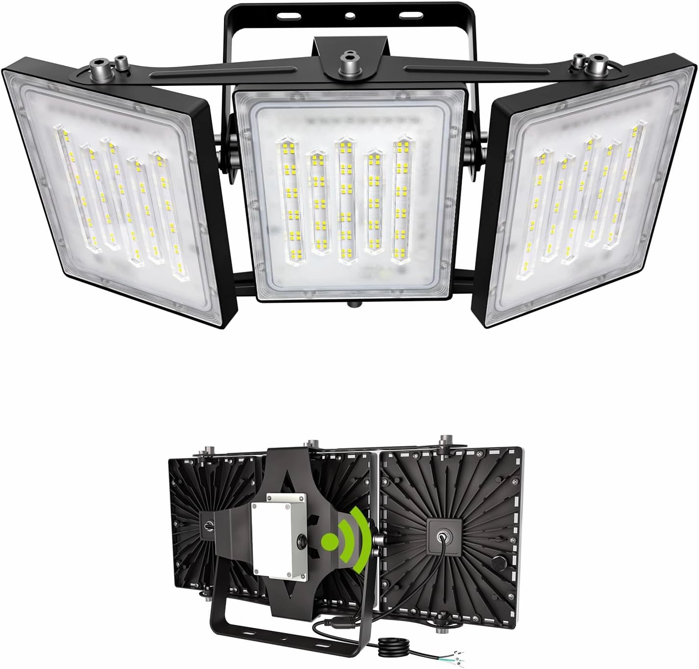STASUN 300W Dusk to Dawn LED Flood Light, 30000lm 6000K Super Bright Outdoor Lighting, IP66 Waterproof, Wide Angle, Floodlight for Backyard, Sport Court, Parking Lot, Stadium, Arena, Commercial