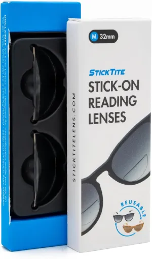 STICKTITE LENS Medium 32 mm - Stick-on bifocal lenses - Instantly convert sunglasses into magnified, bifocal sunglasses.