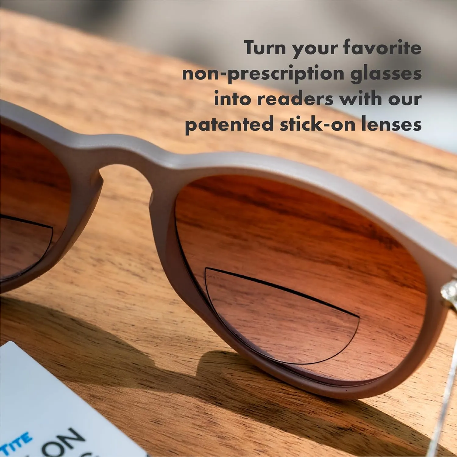 STICKTITE LENS Medium 32 mm - Stick-on bifocal lenses - Instantly convert sunglasses into magnified, bifocal sunglasses.