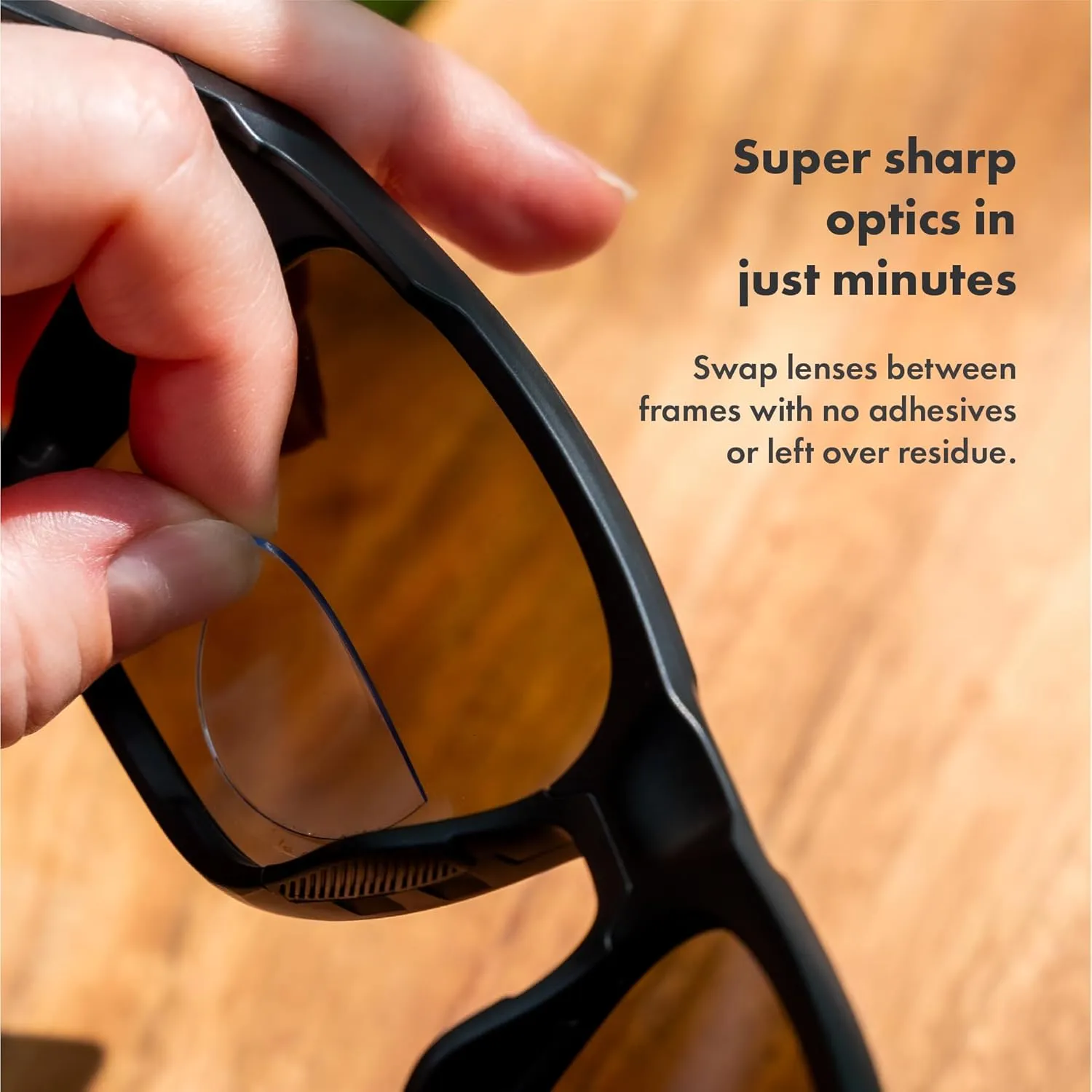STICKTITE LENS Medium 32 mm - Stick-on bifocal lenses - Instantly convert sunglasses into magnified, bifocal sunglasses.