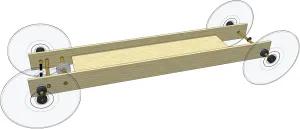 Stop-Action Rubber Band Vehicle/Racer Kit: with high-tech Braking System for Science Olympiad and School Projects