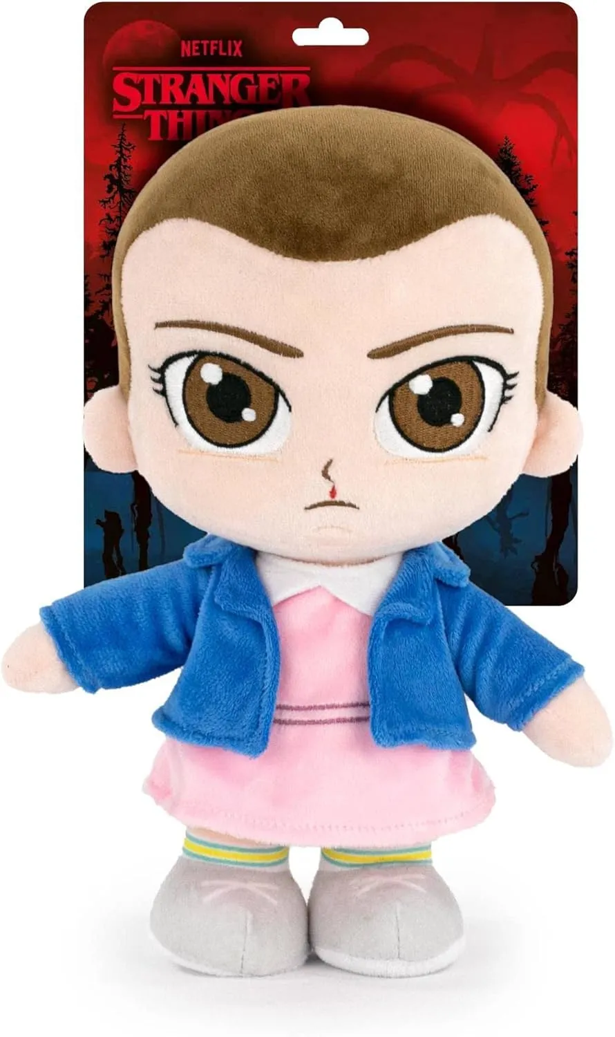 Stranger Things Eleven Plush, Squishy Doll, 26 cm, Soft Texture and Filling 100% Recycled Fiber Material, for Series Fans and Children from 12 Months, (760021113)