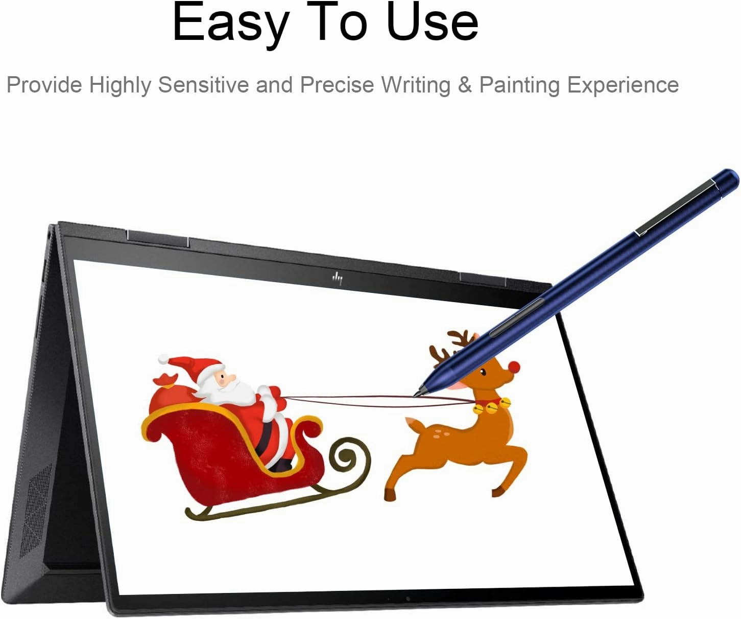 Stylus Pen for HP with 1024 Pressure Sensitivity & 2500hr Battery Life - Digital Pen for HP Envy x360/Spectre/Pavilion 2-in-1 Laptops - Windows 11/Chrome OS Palm Rejection Technology