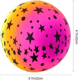SUPVOX 5pcs Thickened Elastic PVC Rainbow Kickball for Boys and Girls for Play Coordination Confidence for Parties Activities Random Pattern