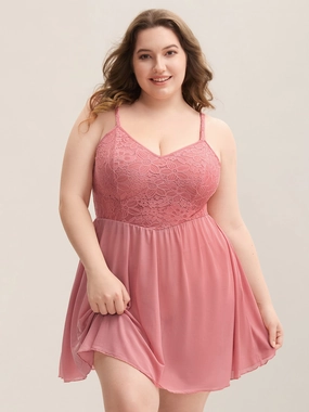 Sweet Lace Adjustable Sheer Sleep Dress