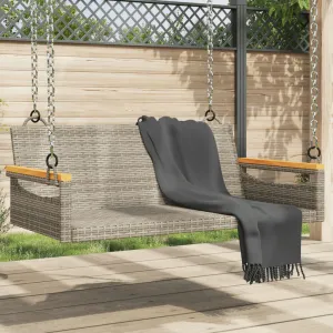Swing Bench Gray 42.9"x24.4"x15.7" Poly Rattan