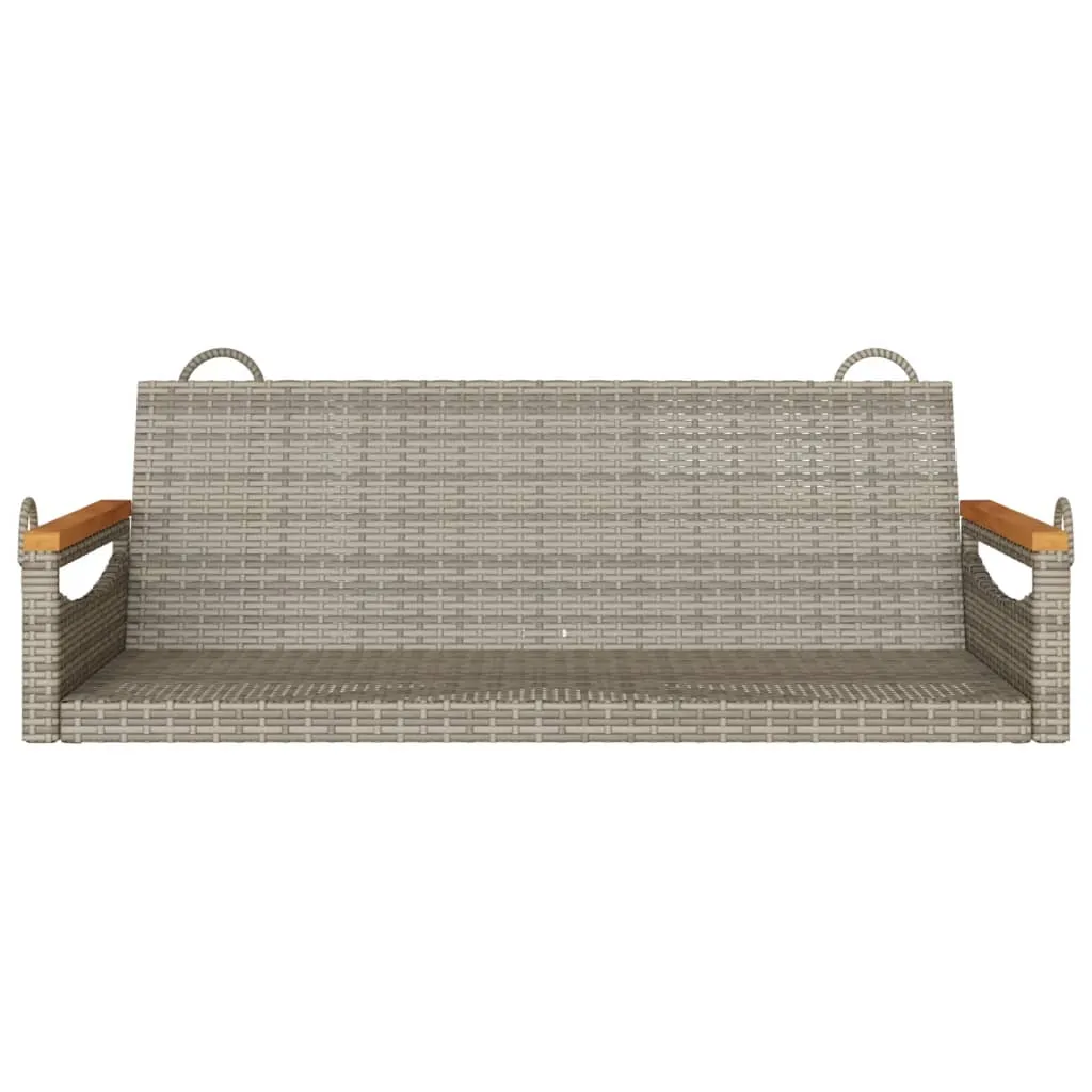 Swing Bench Gray 42.9"x24.4"x15.7" Poly Rattan