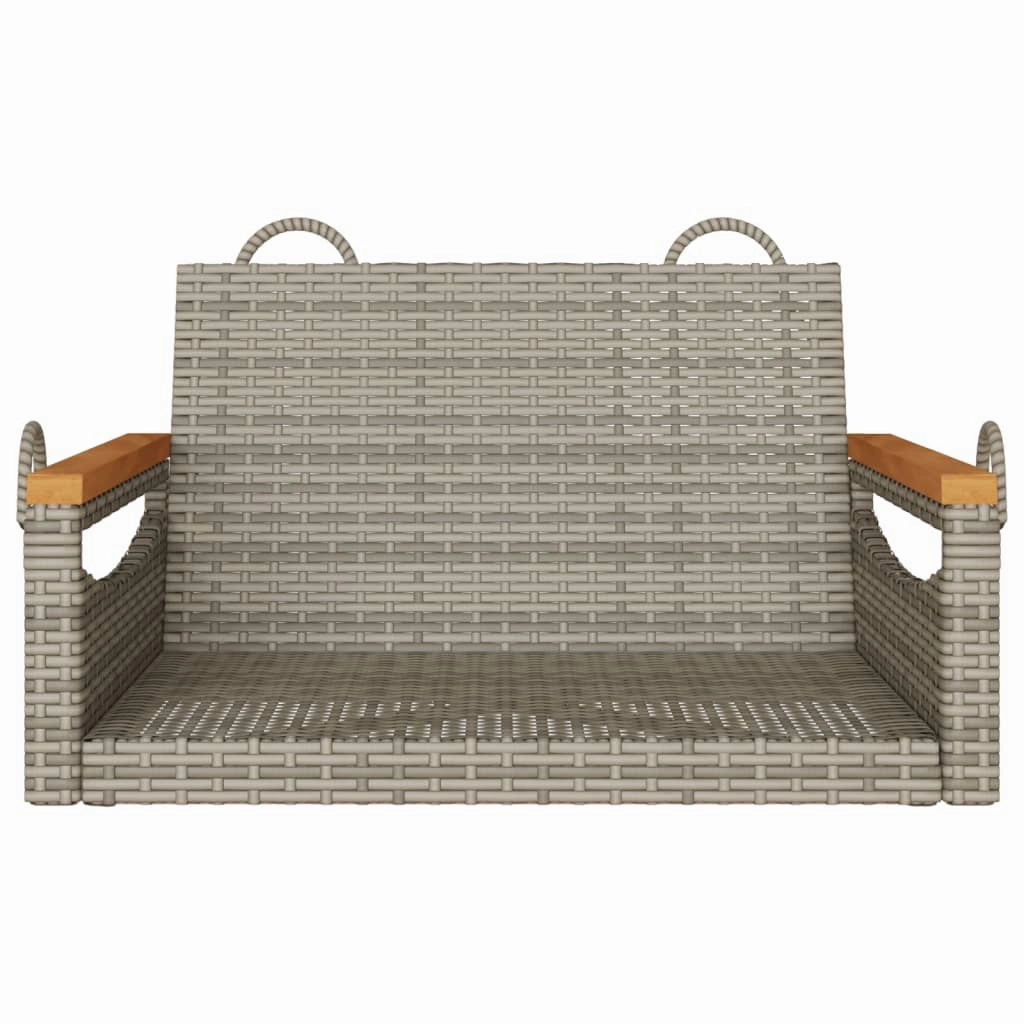 Swing Bench Gray 24.8"x24.4"x15.7" Poly Rattan