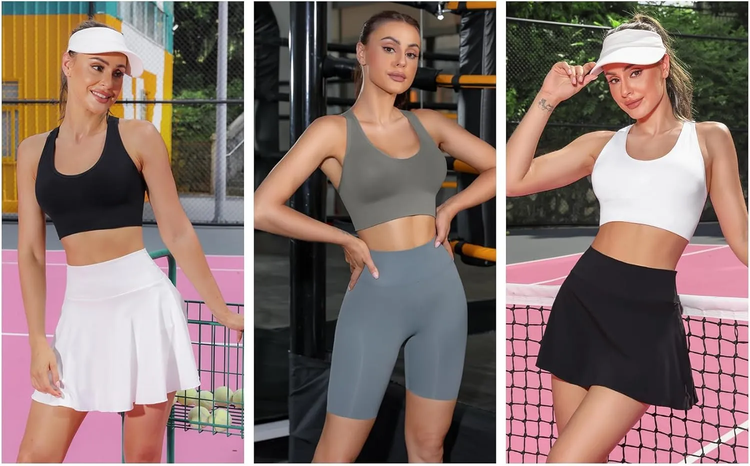 Sykooria Adjustable Sports Bra for Women High Support Padded Workout Tops Packs Gym Fitness Running Yoga Bras