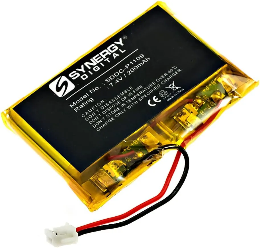Synergy Digital Dog Collar Batteries, Compatible with SportDOG SAC00-12544 Dog Collar Batteries (Li-Pol, 7.4V, 200 mAh), Set of 4