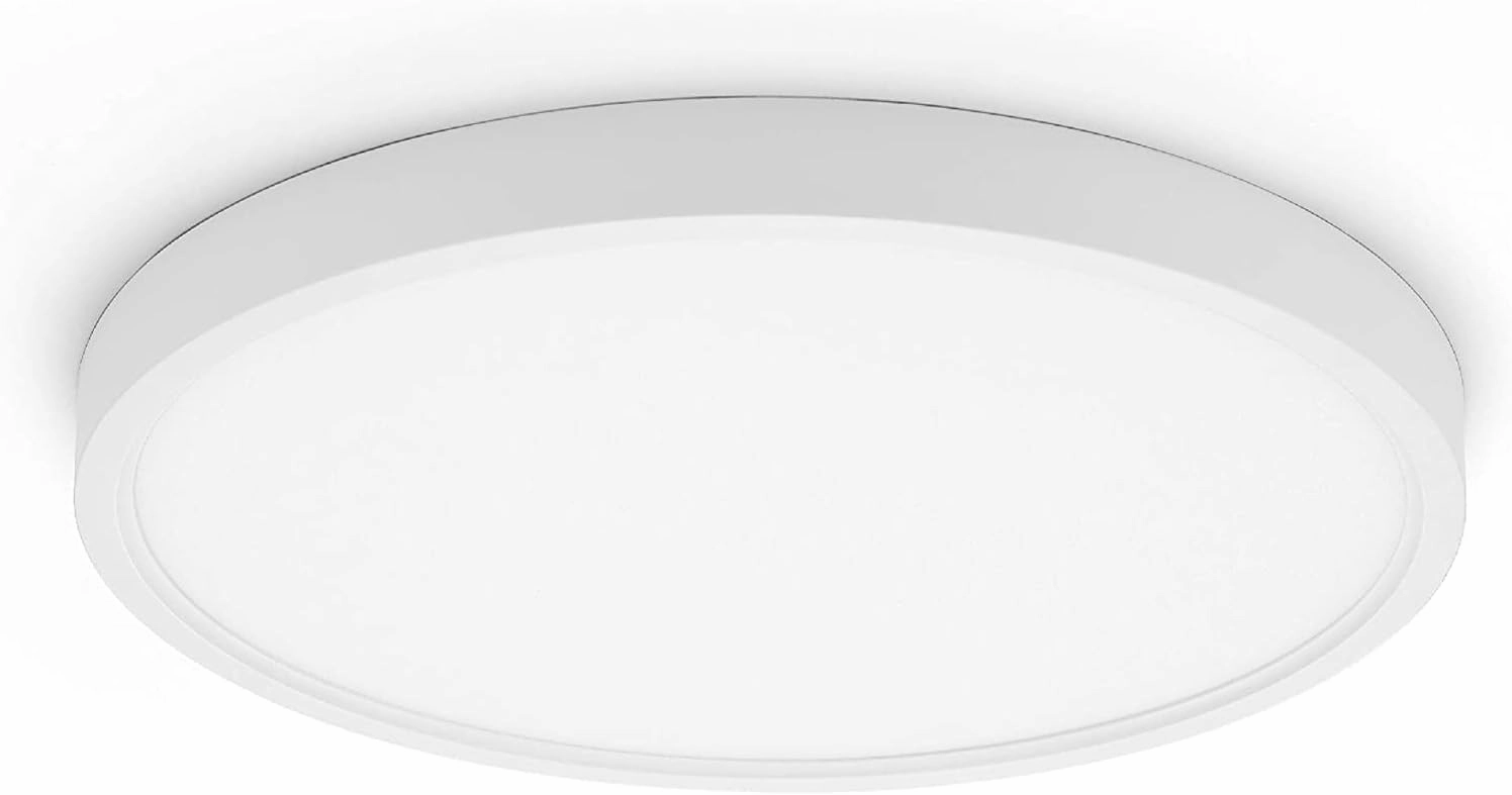 TALOYA Flush Mount Light Fixture, 6 Pack of 20W 12 Inch 5 Color Setting Options Led Ceiling Lamp for Bedroom Hallway Basement Closet Utility Office