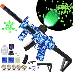 TANSAR Glow in The Dark Gel Balls Blaster Splat Electric, Automatic Splatter Outdoor Shooting Play Toys, Outside Yard Activities for Lawn & Garden, Birthday for Ages 14  Years Old, GBN08L