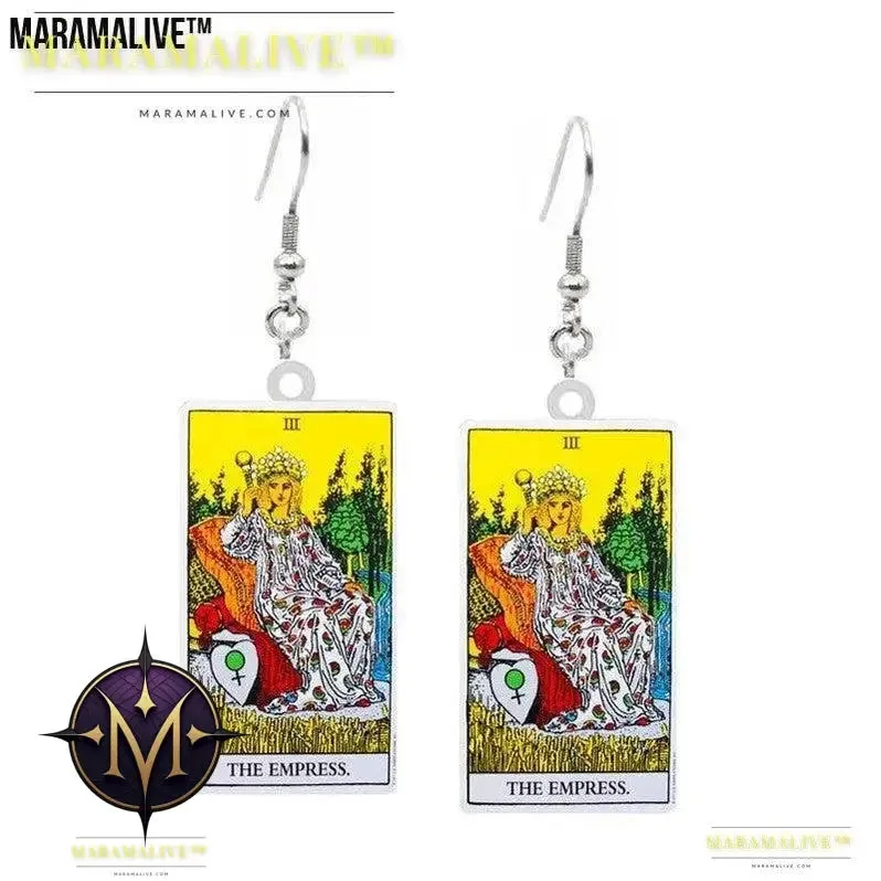 Tarot Card Earring Design - Acrylic Double Sided Tarot Earrings