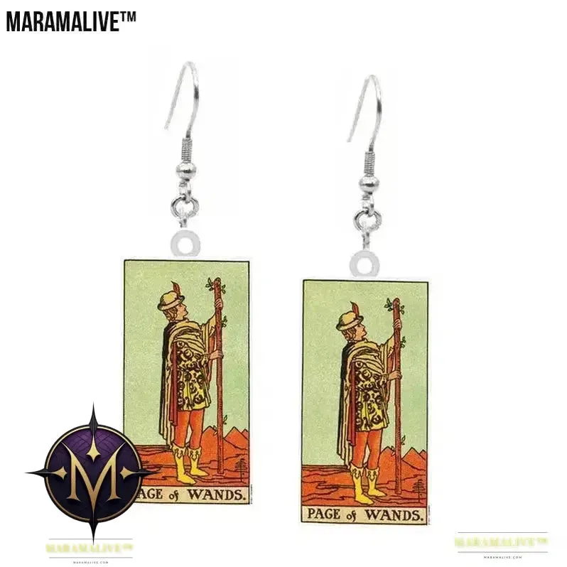Tarot Card Earring Design - Acrylic Double Sided Tarot Earrings