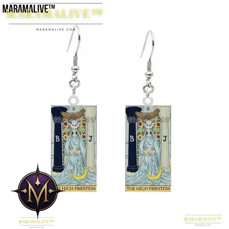 Tarot Card Earring Design - Acrylic Double Sided Tarot Earrings