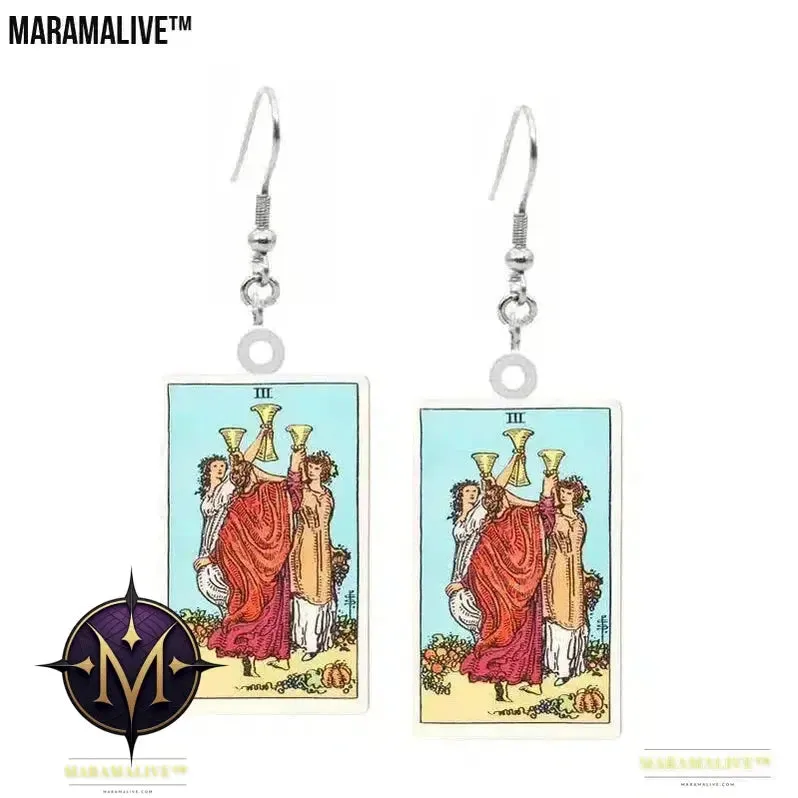 Tarot Card Earring Design - Acrylic Double Sided Tarot Earrings