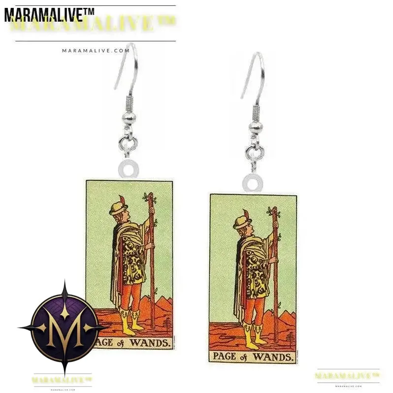 Tarot Card Earring Design - Acrylic Double Sided Tarot Earrings
