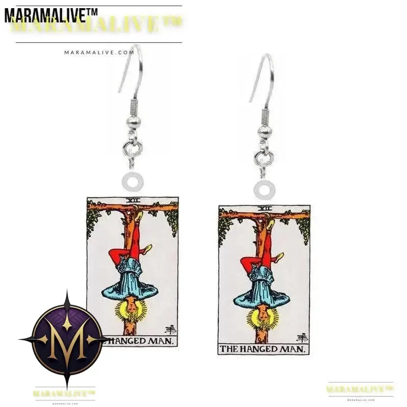 Tarot Card Earring Design - Acrylic Double Sided Tarot Earrings