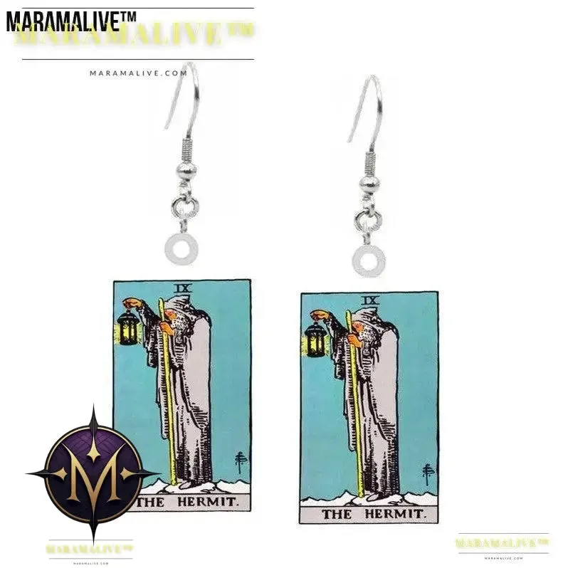 Tarot Card Earring Design - Acrylic Double Sided Tarot Earrings