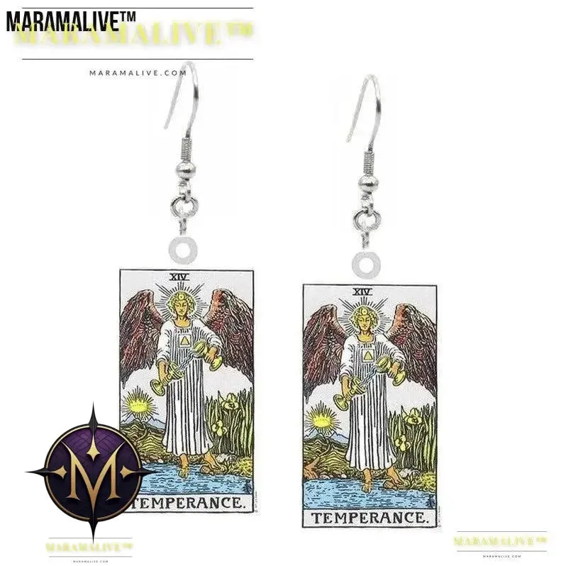 Tarot Card Earring Design - Acrylic Double Sided Tarot Earrings