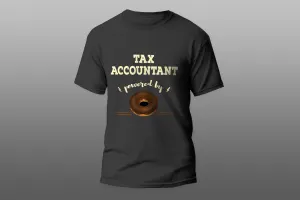 Tax Accountant Powered By Doughnut cool gift T-shirt