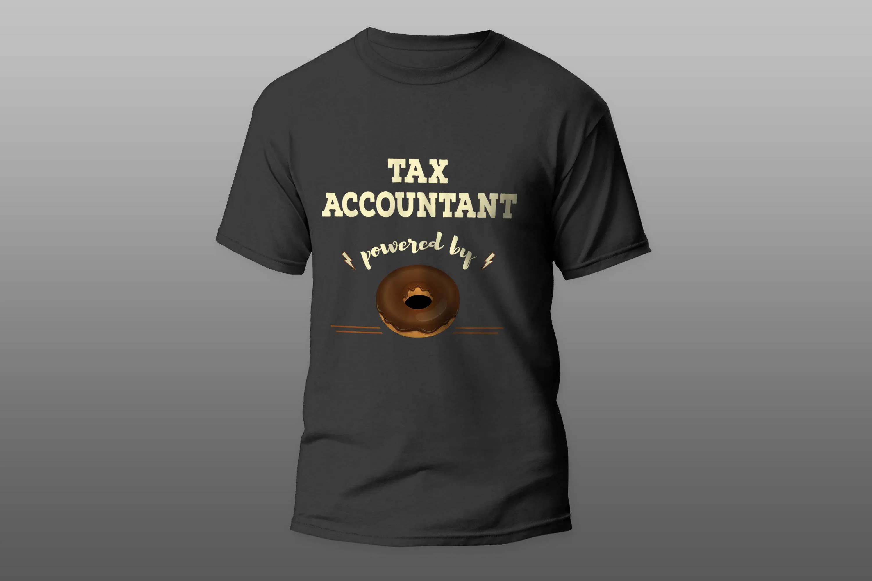 Tax Accountant Powered By Doughnut cool gift T-shirt
