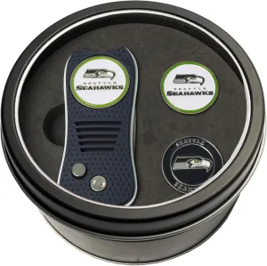 Team Golf NFL Gift Set Retractable Divot Tool with 3 Double-Sided Magnetic Ball Markers, Patented Single Prong Design, Causes Less Damage to Greens, Retractable Mechanism