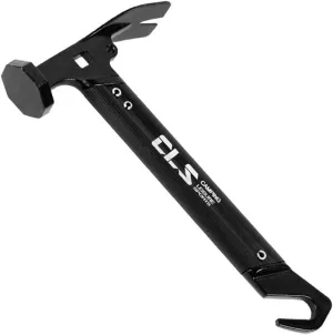 Tent Stake Hammer,Mini Outdoor Tent Hammer Camping Peg Hammer Lightweight Aluminum Alloy Handle Grond Nail Hammer with Remover Camping Accessories (Black)
