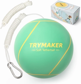 Tetherball, Tether Balls and Rope Set for Kids Blue and Green, Replacement Tetherball for Adults Backyard Outdoors…