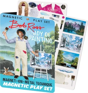 The Unemployed Philosophers Guild Officially Licensed Bob Ross Joy of Painting Magnetic Play Set - Turn Your Fridge Into a Work of Art, (40  Pieces)