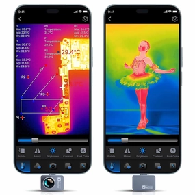 Thermal Camera for Android, P2 Pro Thermal Imaging Camera with Macro Lens, Infrared Camera with 512 × 384 Super IR Resolution, 15X Zoom, Thermal Imager for Phone (P2 Pro Android)