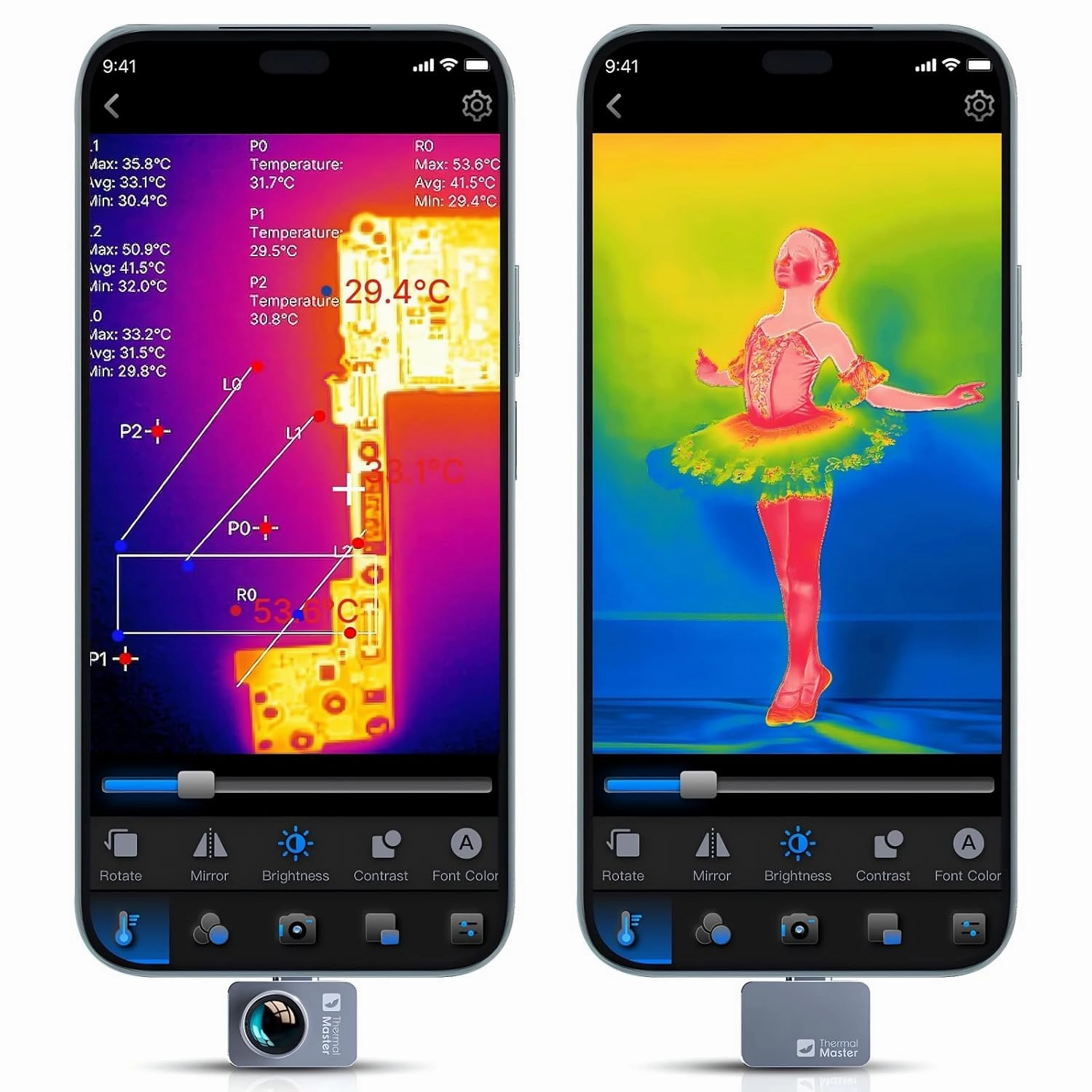Thermal Camera for Android, P2 Pro Thermal Imaging Camera with Macro Lens, Infrared Camera with 512 × 384 Super IR Resolution, 15X Zoom, Thermal Imager for Phone (P2 Pro Android)