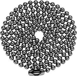 TI-EDC Pure Titanium Bead Ball Chain Necklace, Jewelry Chain Adjustable with Gift Package for Men and Women (3.0mm Bead-30in Length)