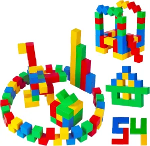 Tigerdoe 54 Pcs Educational Magnetic Cubes for Kids | Sensory Montessori Toys for Boys & Girls | Preschool Educational Magnetic Block Set