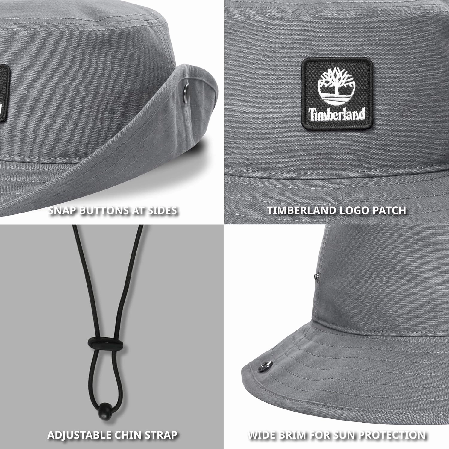 Timberland Floppy Bucket Hat for Men, Packable Sun Hat with Adjustable Chin Cord, Lightweight and Breathable Sun Protection