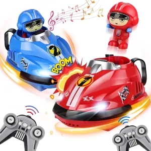 Toddlers Remote Control Cars for Kids, Boys RC Ejecting Bumper Car, RC Battle Race Car Set of 2 Players, RC Cartoon Car Toys