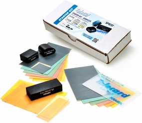 Tolecut Starter Kit - Complete, PSA Sanding Sheets for Nibs, Runs and Imperfections, SP9737, K800 - K3000, 14 Sheets   1 Tolecard   3 Toleblocks