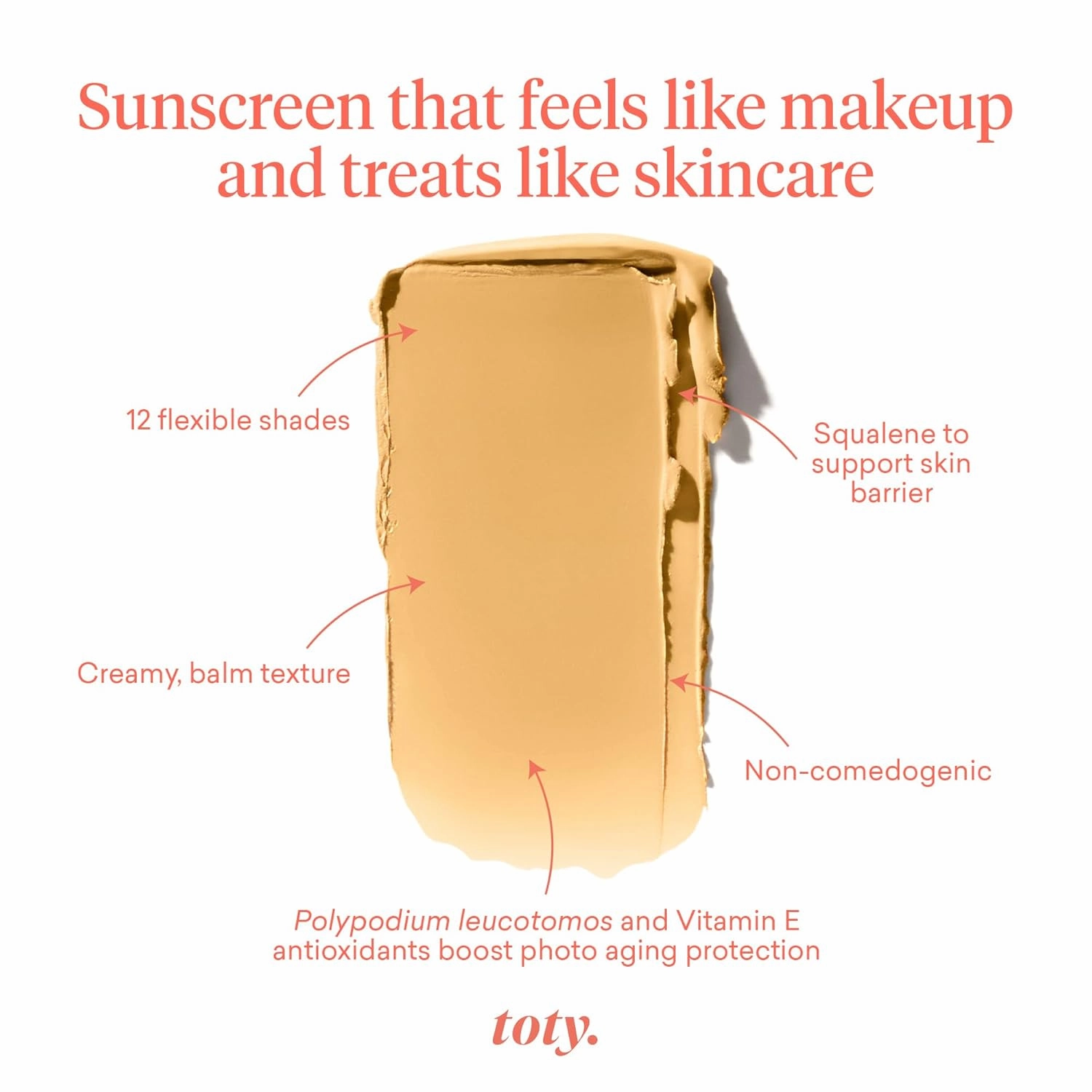 Toty by Sofia Vergara - Ilumina CC Creamy Compact SPF 50  Mineral Broad Spectrum Sunscreen for Face - Tinted Blurring Balm SPF- Matte, Light Coverage - Water & Sweat Resistant - All Skin Types - 2W