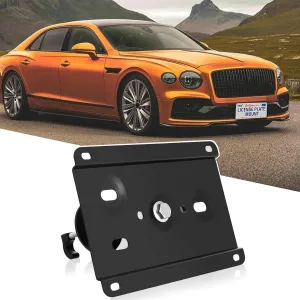 Tow Hook Adapater No Drill Front Grille License Plate Mounting Bracket Holder Compatible with Bentley Continental 2001-2024, Flying Spur 3rd gen 2020-2024